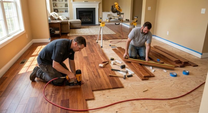 Cherry Floor Installation in Keymar, MD