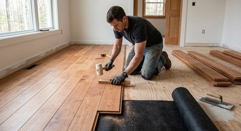 Cherry Floor Installation in Keymar, MD