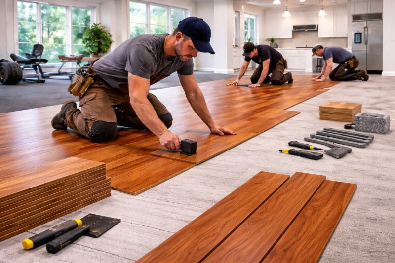 Cherry Floor Installation in Woodstock, MD