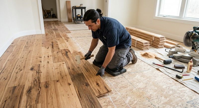 Hickory Floor Installation in Mount Airy, MD