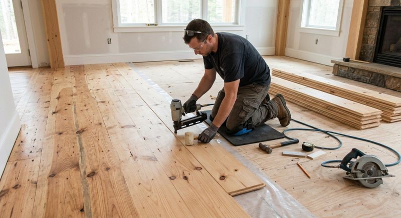 Pine Floor Installation in Mount Airy, MD