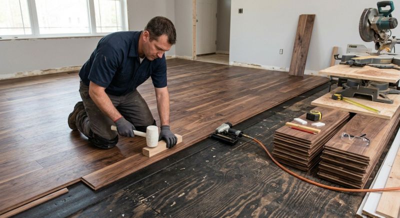 Walnut Flooring Installation in Mount Airy, MD