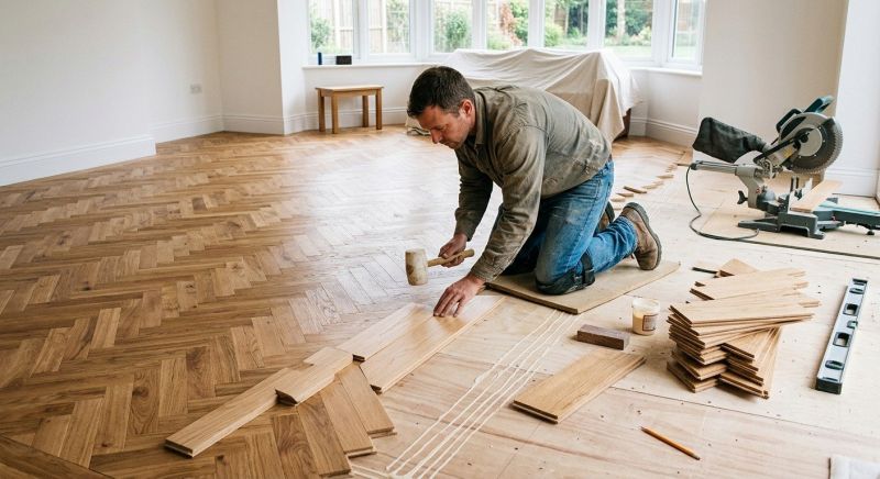 White Oak Floor Installation in Mount Airy, MD